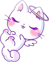 sleeping angel kitty